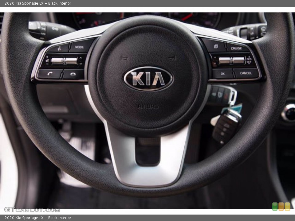 Black Interior Steering Wheel for the 2020 Kia Sportage LX #139981621