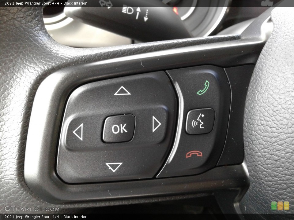 Black Interior Steering Wheel for the 2021 Jeep Wrangler Sport 4x4 #139981657