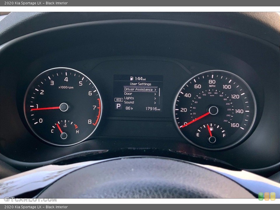 Black Interior Gauges for the 2020 Kia Sportage LX #139982359