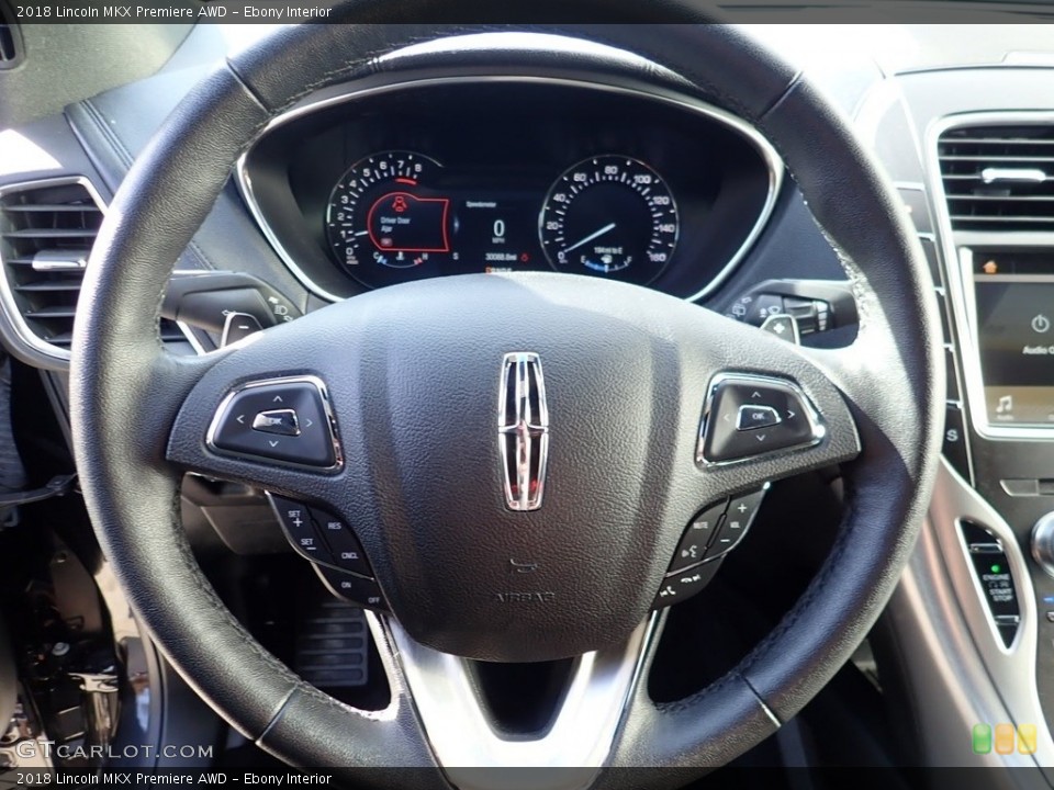 Ebony Interior Steering Wheel for the 2018 Lincoln MKX Premiere AWD #139984765