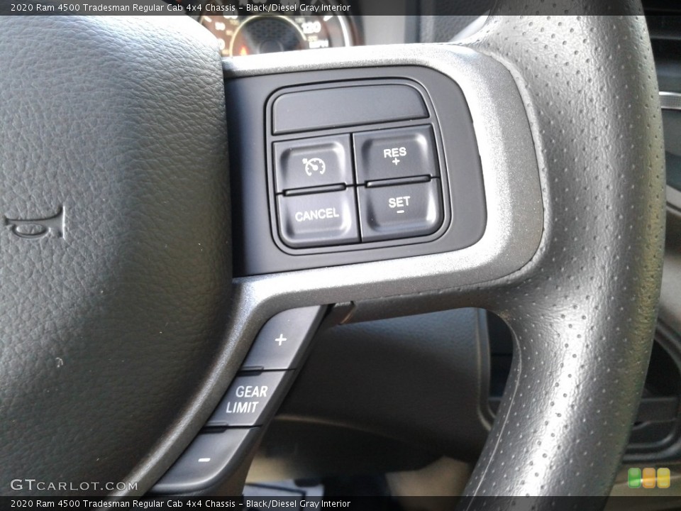 Black/Diesel Gray Interior Steering Wheel for the 2020 Ram 4500 Tradesman Regular Cab 4x4 Chassis #139985773