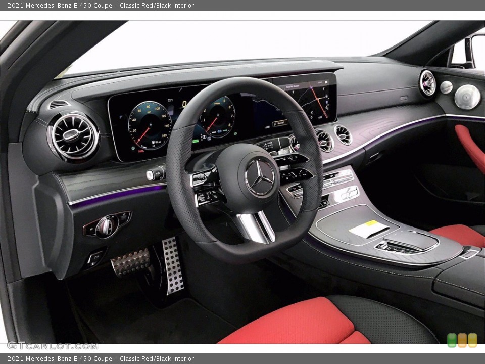 Classic Red/Black Interior Dashboard for the 2021 Mercedes-Benz E 450 Coupe #139988875