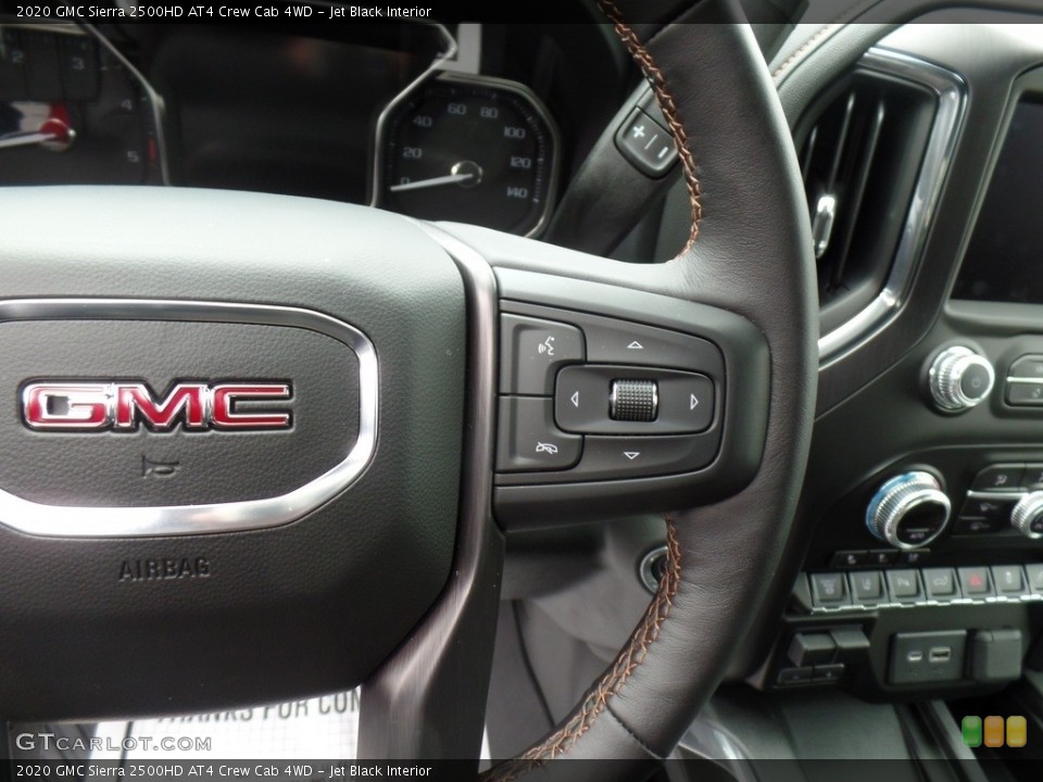 Jet Black Interior Steering Wheel for the 2020 GMC Sierra 2500HD AT4 Crew Cab 4WD #139990861