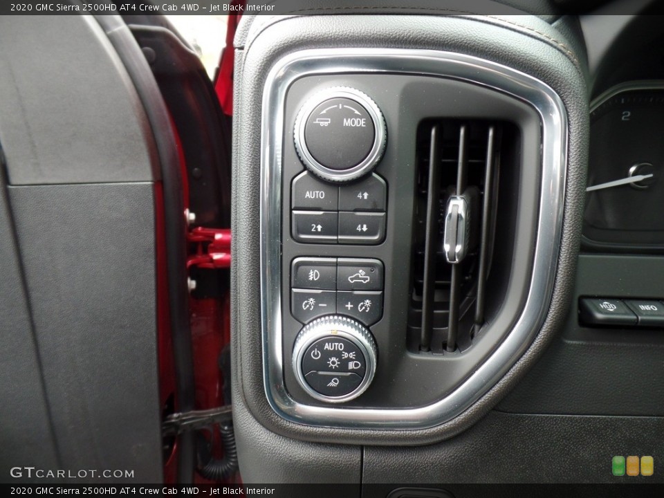 Jet Black Interior Controls for the 2020 GMC Sierra 2500HD AT4 Crew Cab 4WD #139990909