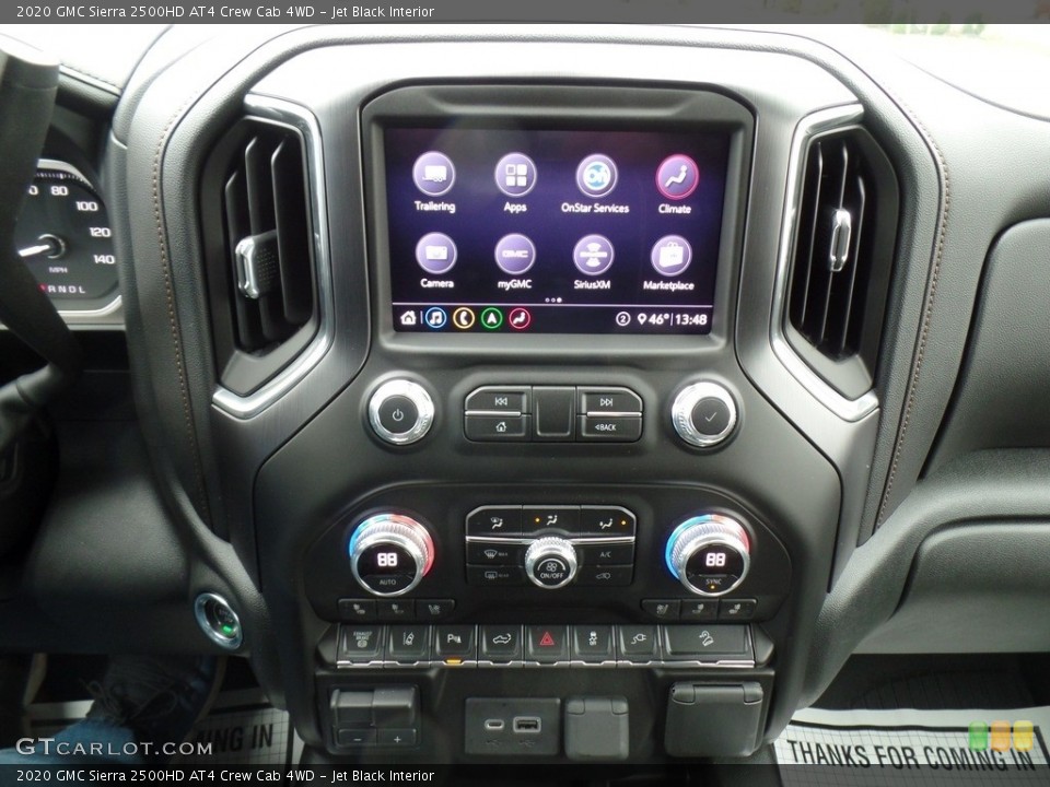 Jet Black Interior Controls for the 2020 GMC Sierra 2500HD AT4 Crew Cab 4WD #139990939