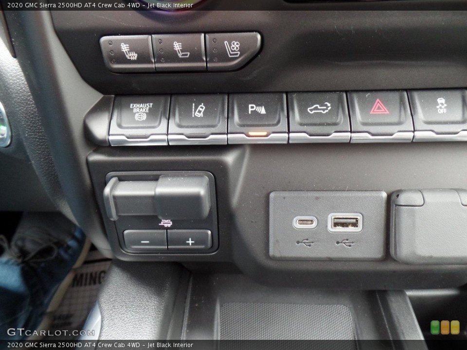 Jet Black Interior Controls for the 2020 GMC Sierra 2500HD AT4 Crew Cab 4WD #139991056