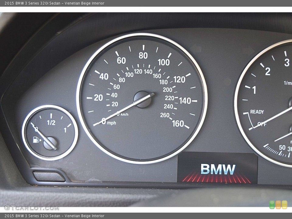 Venetian Beige Interior Gauges for the 2015 BMW 3 Series 320i Sedan #139992848