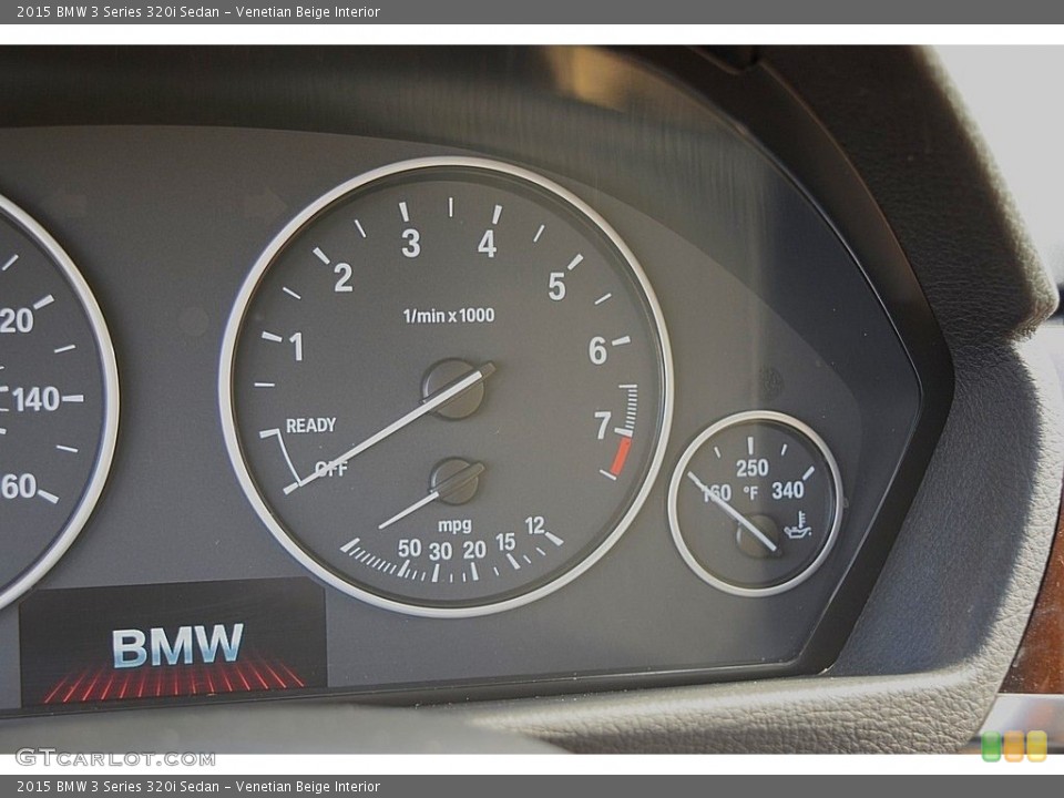 Venetian Beige Interior Gauges for the 2015 BMW 3 Series 320i Sedan #139992869
