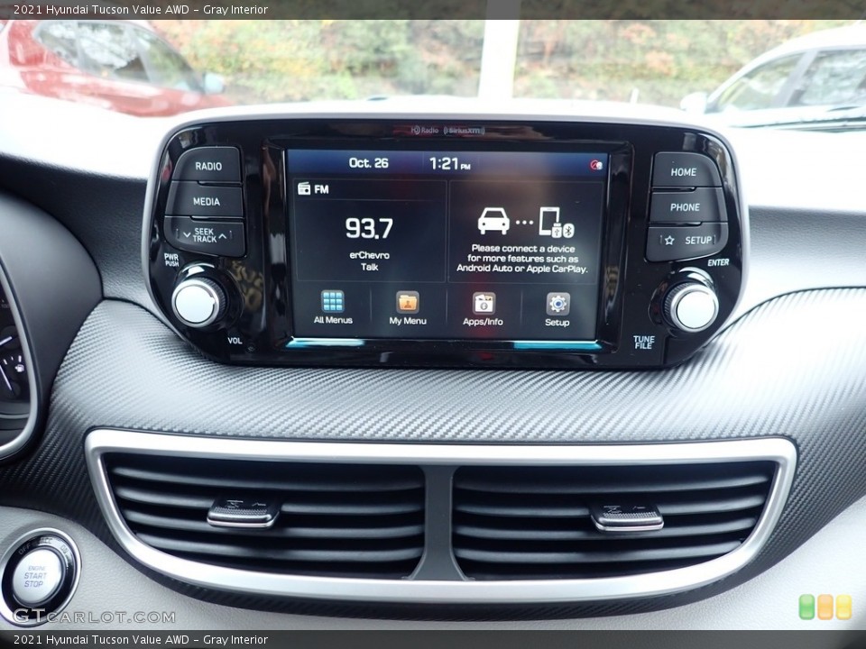 Gray Interior Controls for the 2021 Hyundai Tucson Value AWD #139994183