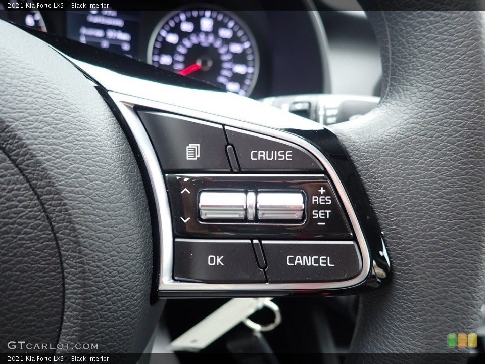Black Interior Steering Wheel for the 2021 Kia Forte LXS #139994548