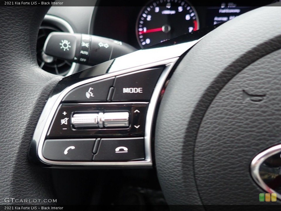 Black Interior Steering Wheel for the 2021 Kia Forte LXS #139994576