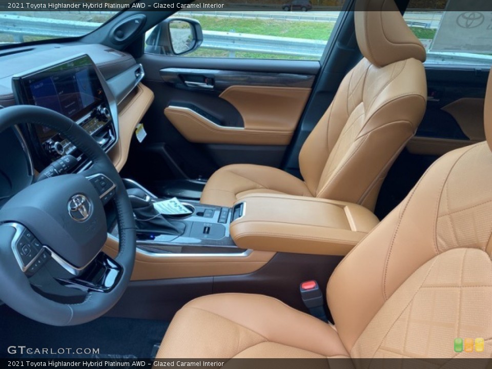 Glazed Caramel Interior Photo for the 2021 Toyota Highlander Hybrid Platinum AWD #139995065