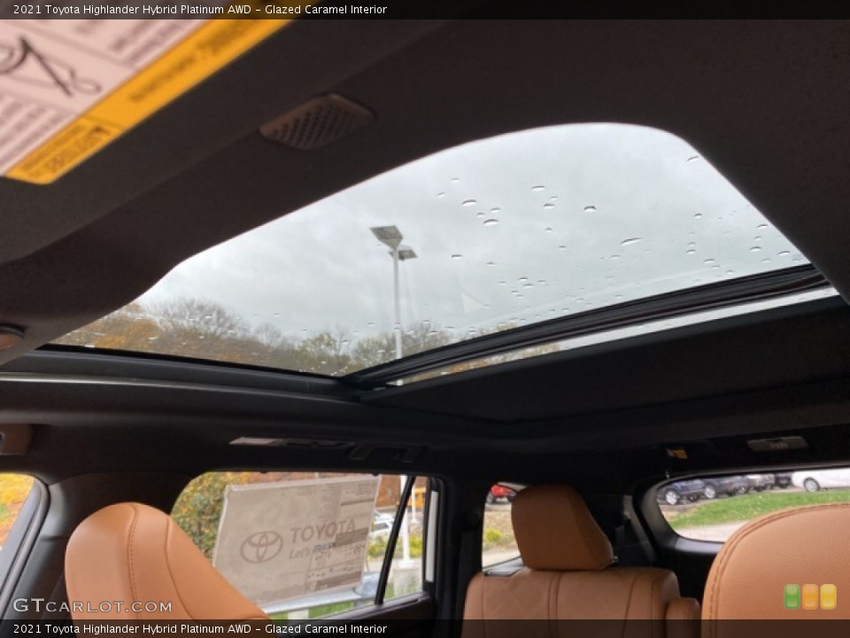 Glazed Caramel Interior Sunroof for the 2021 Toyota Highlander Hybrid Platinum AWD #139995149