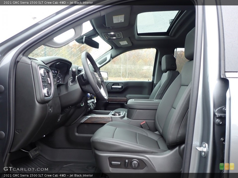 Jet Black Interior Front Seat for the 2021 GMC Sierra 1500 SLT Crew Cab 4WD #139995362
