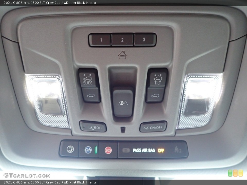 Jet Black Interior Controls for the 2021 GMC Sierra 1500 SLT Crew Cab 4WD #139995545