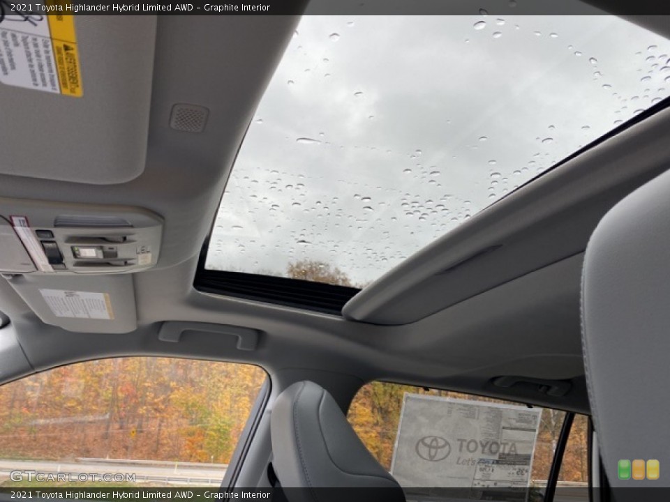 Graphite Interior Sunroof for the 2021 Toyota Highlander Hybrid Limited AWD #139996556