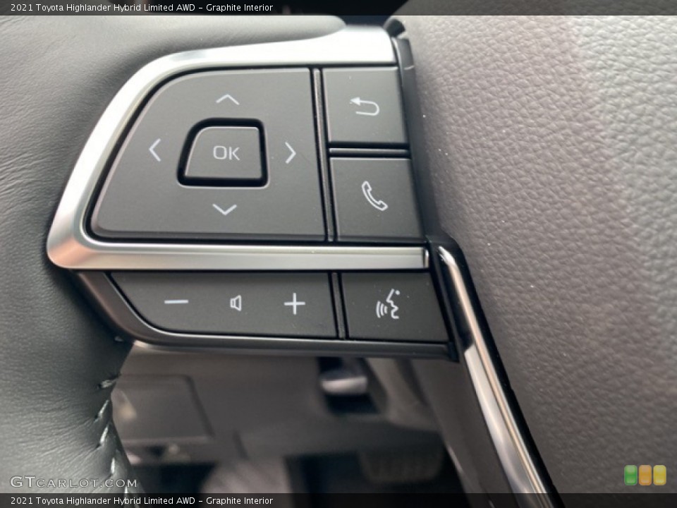 Graphite Interior Steering Wheel for the 2021 Toyota Highlander Hybrid Limited AWD #139996705