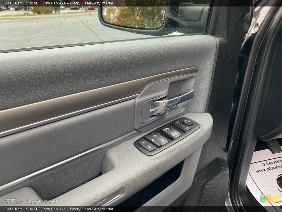 Black/Diesel Gray Interior Door Panel for the 2015 Ram 1500 SLT Crew Cab 4x4 #139998461
