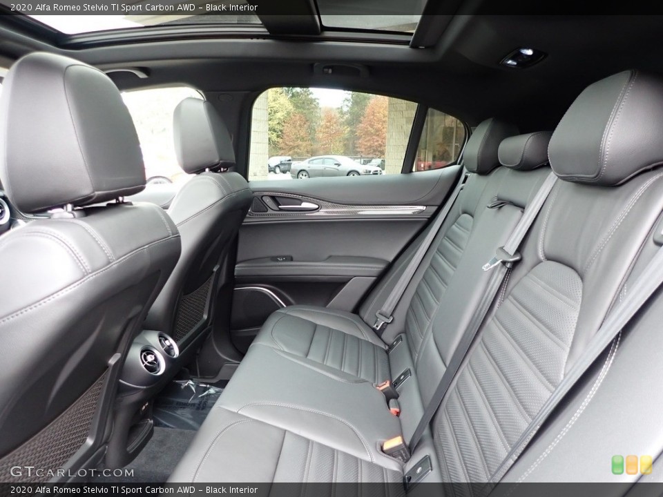 Black Interior Rear Seat for the 2020 Alfa Romeo Stelvio TI Sport Carbon AWD #139998512