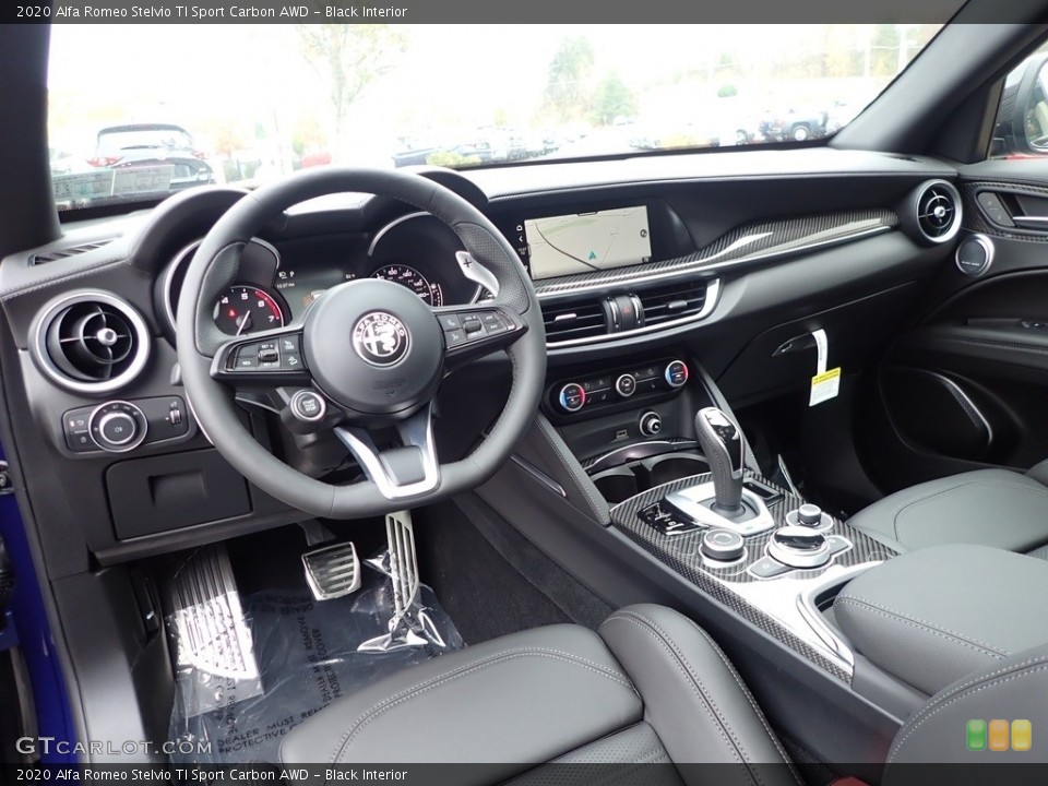 Black Interior Front Seat for the 2020 Alfa Romeo Stelvio TI Sport Carbon AWD #139998534