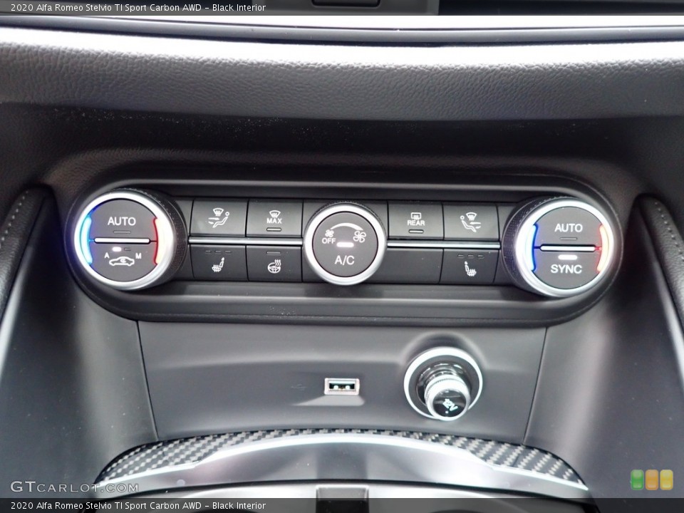 Black Interior Controls for the 2020 Alfa Romeo Stelvio TI Sport Carbon AWD #139998644