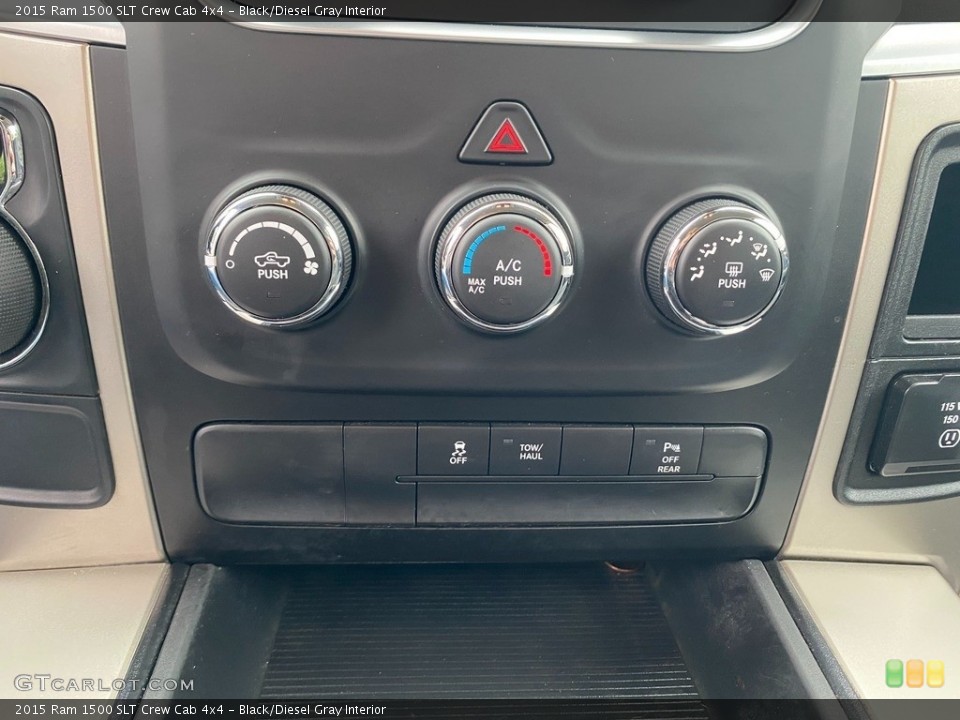 Black/Diesel Gray Interior Controls for the 2015 Ram 1500 SLT Crew Cab 4x4 #139998704