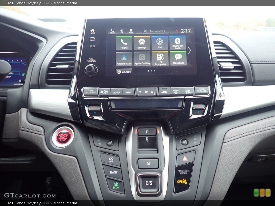 Mocha Interior Controls for the 2021 Honda Odyssey EX-L #139998962