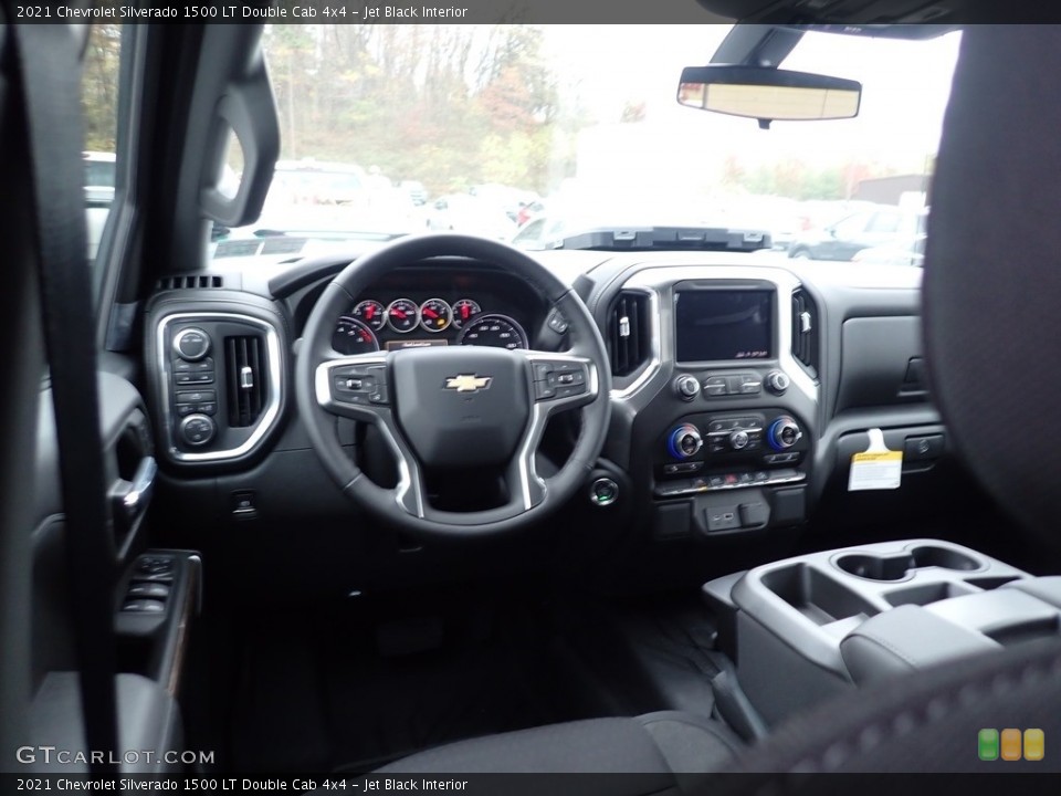 Jet Black Interior Dashboard for the 2021 Chevrolet Silverado 1500 LT Double Cab 4x4 #139999496