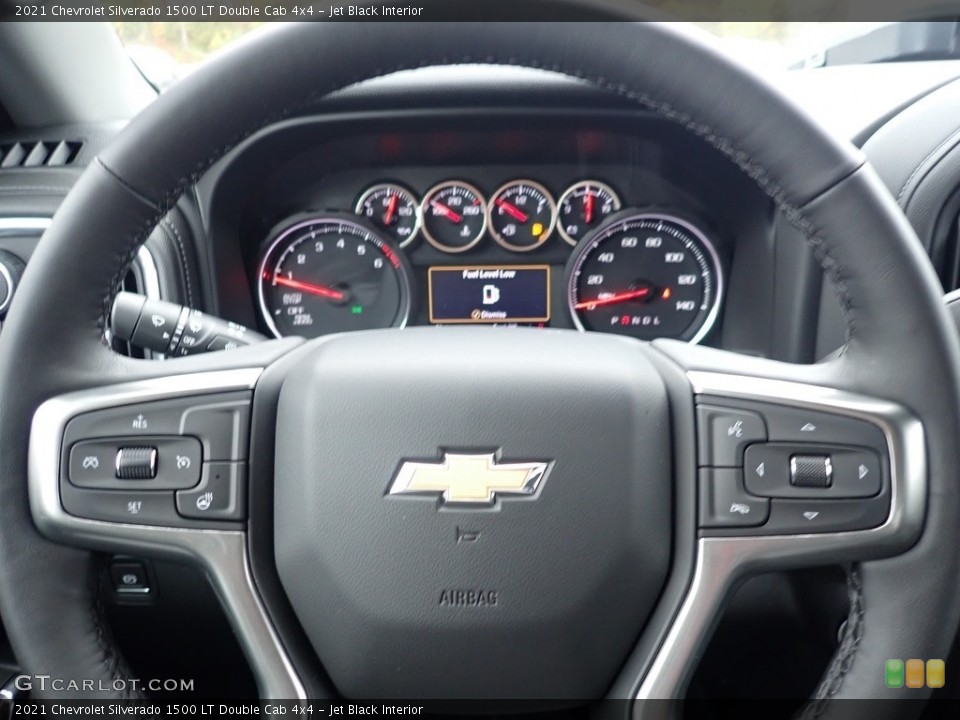 Jet Black Interior Steering Wheel for the 2021 Chevrolet Silverado 1500 LT Double Cab 4x4 #139999622