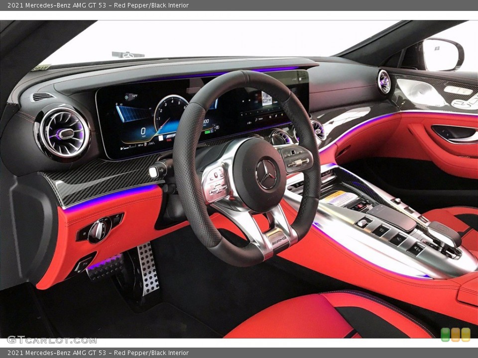 Red Pepper/Black Interior Dashboard for the 2021 Mercedes-Benz AMG GT 53 #140001774