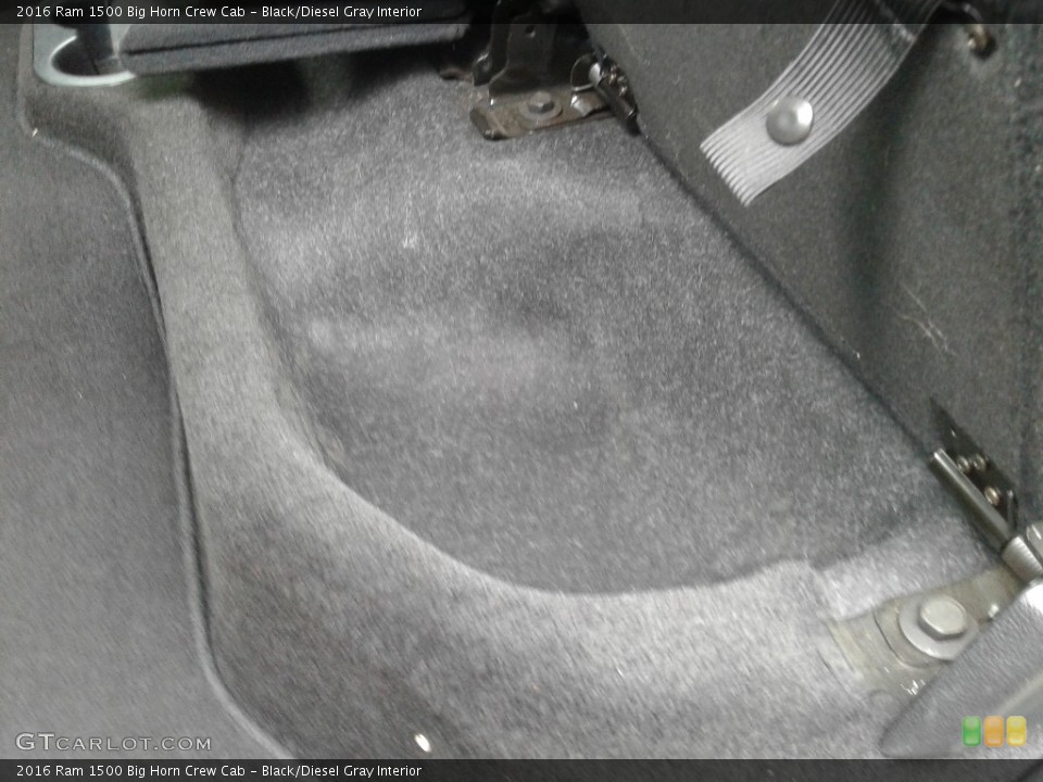 Black/Diesel Gray Interior Rear Seat for the 2016 Ram 1500 Big Horn Crew Cab #140002882