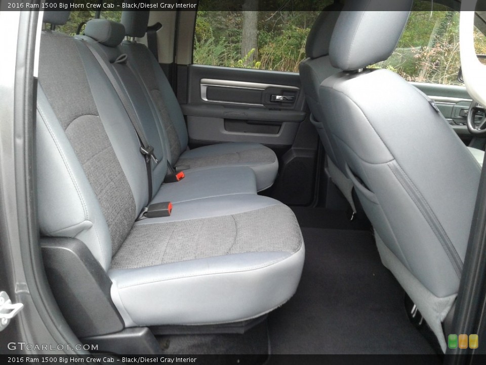 Black/Diesel Gray Interior Front Seat for the 2016 Ram 1500 Big Horn Crew Cab #140002895
