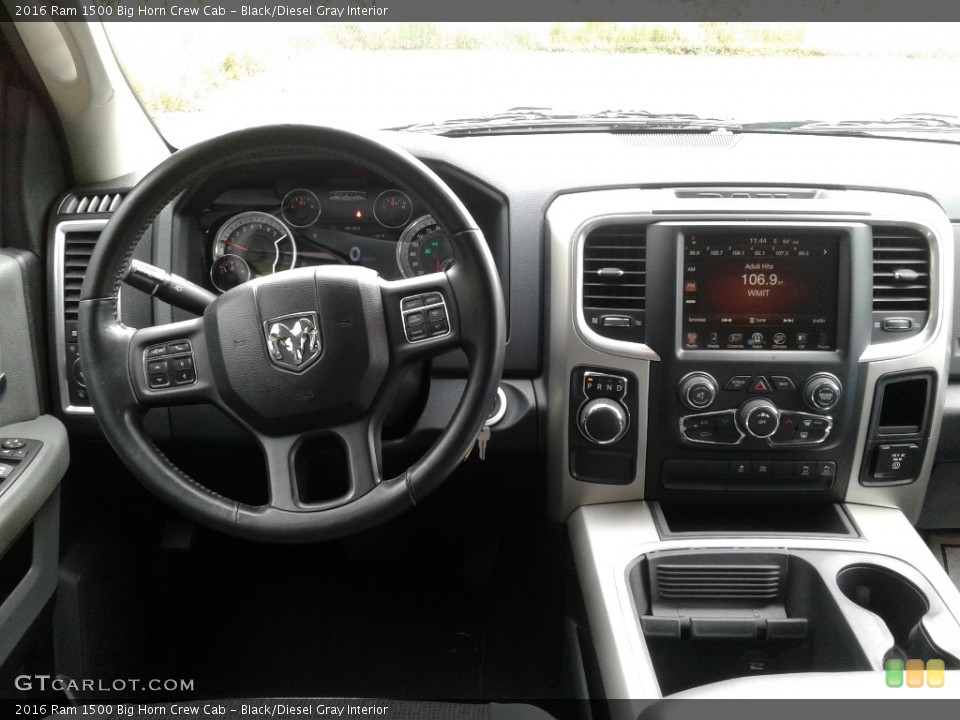 Black/Diesel Gray Interior Dashboard for the 2016 Ram 1500 Big Horn Crew Cab #140002955