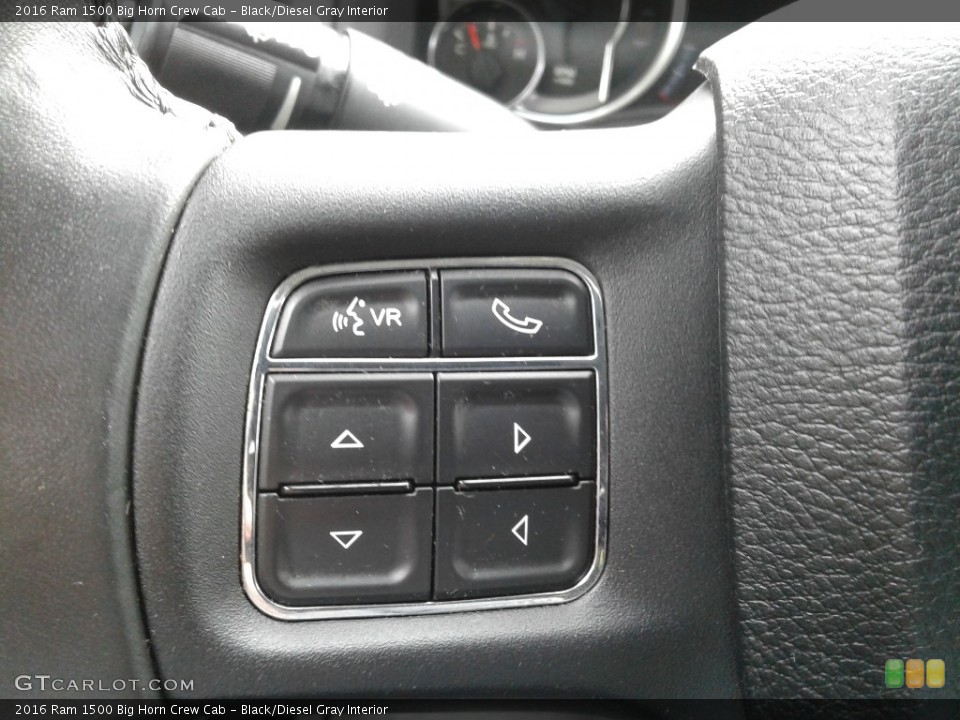Black/Diesel Gray Interior Steering Wheel for the 2016 Ram 1500 Big Horn Crew Cab #140002973