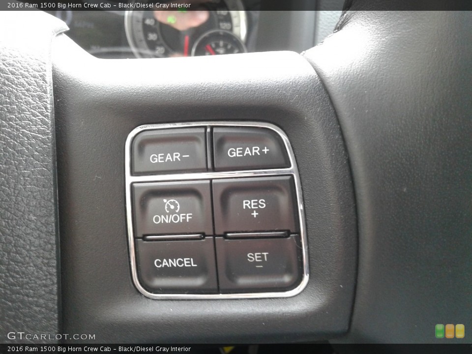 Black/Diesel Gray Interior Steering Wheel for the 2016 Ram 1500 Big Horn Crew Cab #140002985