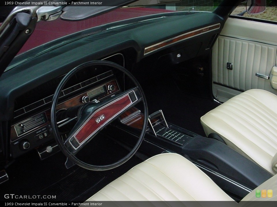 Parchment Interior Photo for the 1969 Chevrolet Impala SS Convertible #140005531