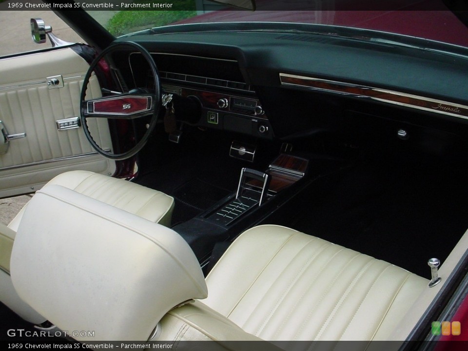 Parchment Interior Front Seat for the 1969 Chevrolet Impala SS Convertible #140005555