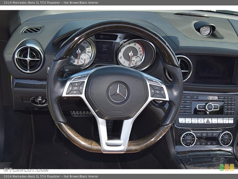 Nut Brown/Black Interior Steering Wheel for the 2014 Mercedes-Benz SL 550 Roadster #140006161