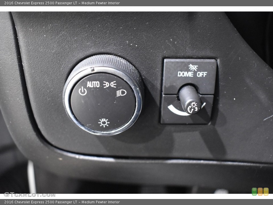 Medium Pewter Interior Controls for the 2016 Chevrolet Express 2500 Passenger LT #140007826