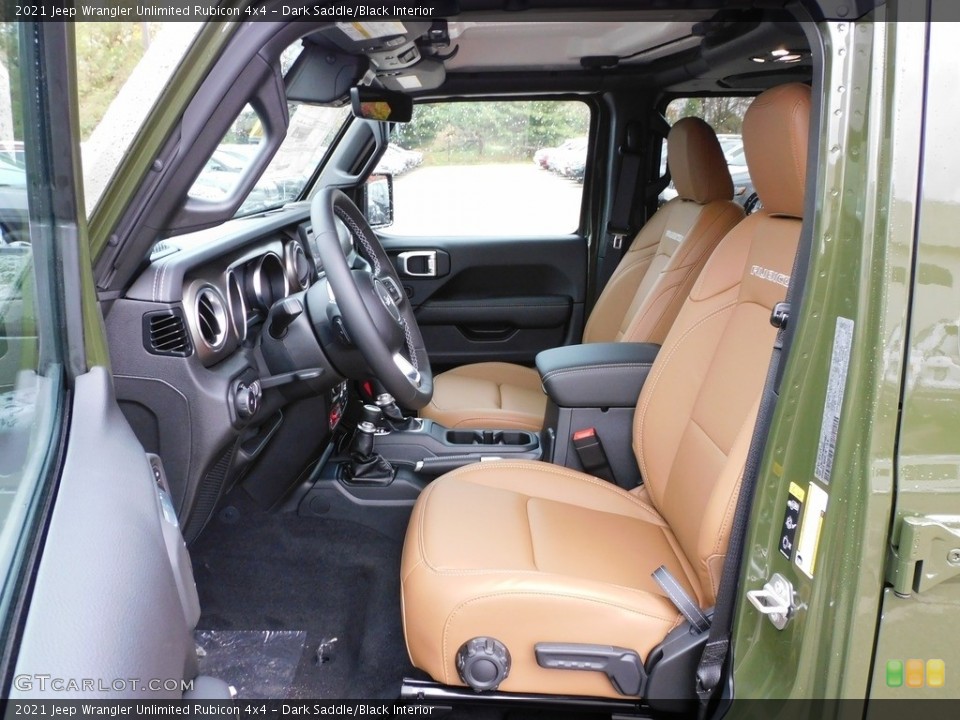 Dark Saddle/Black Interior Photo for the 2021 Jeep Wrangler Unlimited Rubicon 4x4 #140009740