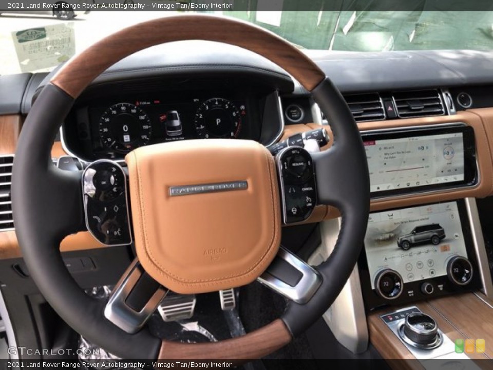 Vintage Tan/Ebony Interior Steering Wheel for the 2021 Land Rover Range Rover Autobiography #140010064