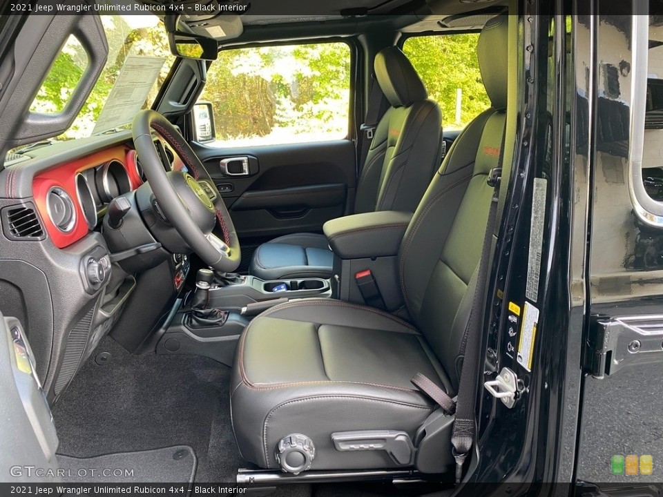 Black Interior Front Seat for the 2021 Jeep Wrangler Unlimited Rubicon 4x4 #140010418