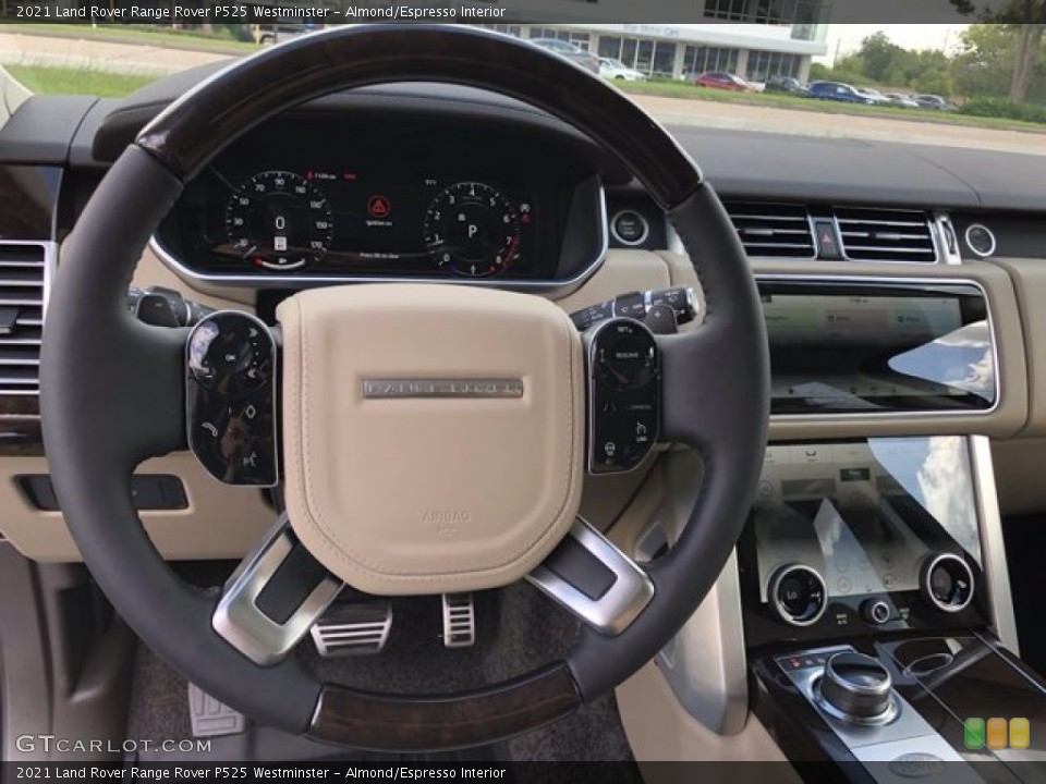 Almond/Espresso Interior Steering Wheel for the 2021 Land Rover Range Rover P525 Westminster #140010595