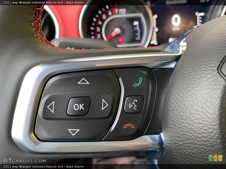 Black Interior Steering Wheel for the 2021 Jeep Wrangler Unlimited Rubicon 4x4 #140010604