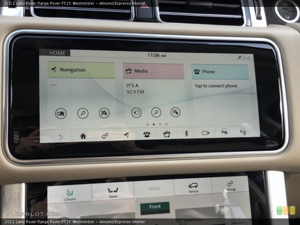 Almond/Espresso Interior Controls for the 2021 Land Rover Range Rover P525 Westminster #140010646