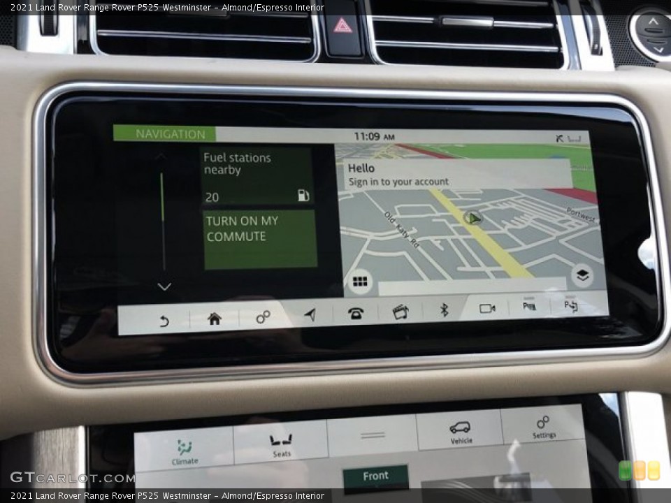 Almond/Espresso Interior Navigation for the 2021 Land Rover Range Rover P525 Westminster #140010664