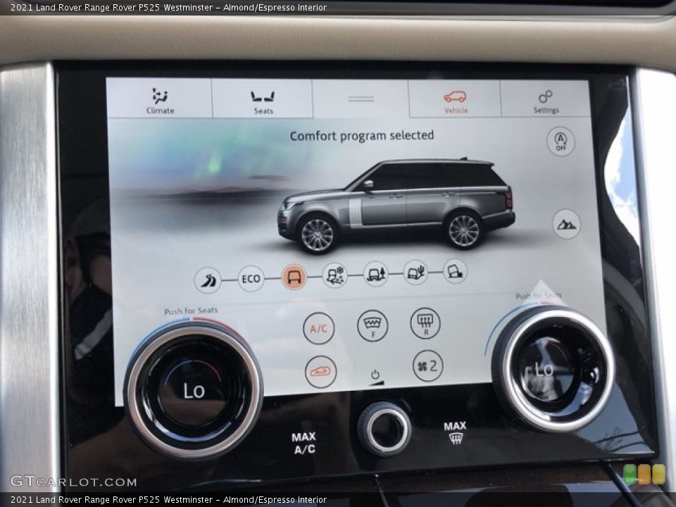 Almond/Espresso Interior Controls for the 2021 Land Rover Range Rover P525 Westminster #140010709