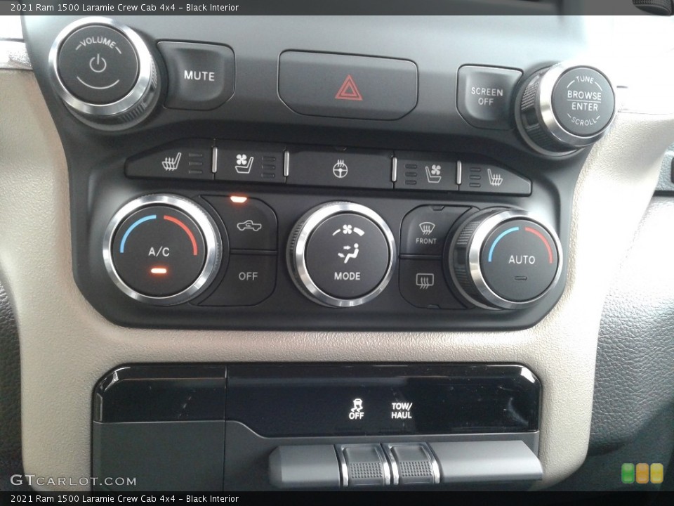 Black Interior Controls for the 2021 Ram 1500 Laramie Crew Cab 4x4 #140011360