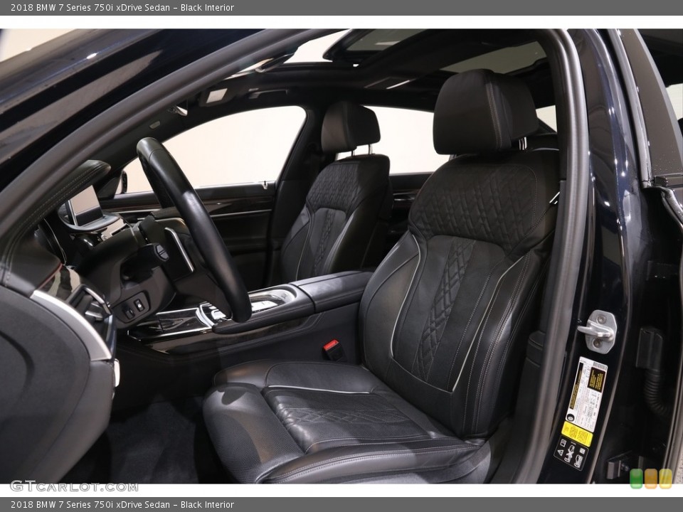 Black Interior Front Seat for the 2018 BMW 7 Series 750i xDrive Sedan #140016004