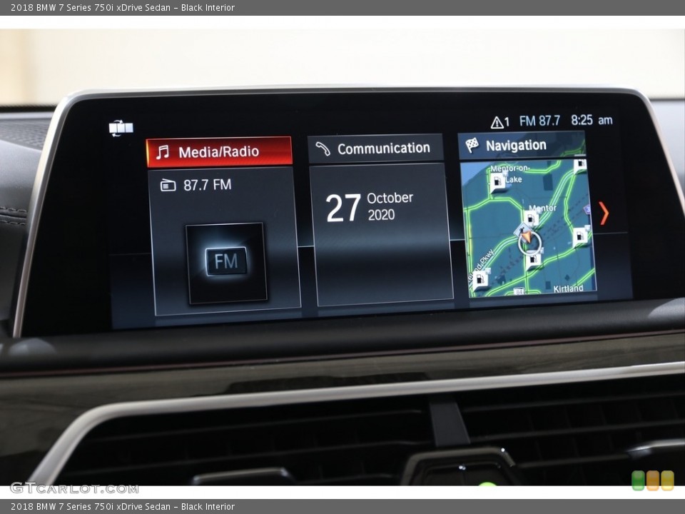 Black Interior Navigation for the 2018 BMW 7 Series 750i xDrive Sedan #140016079
